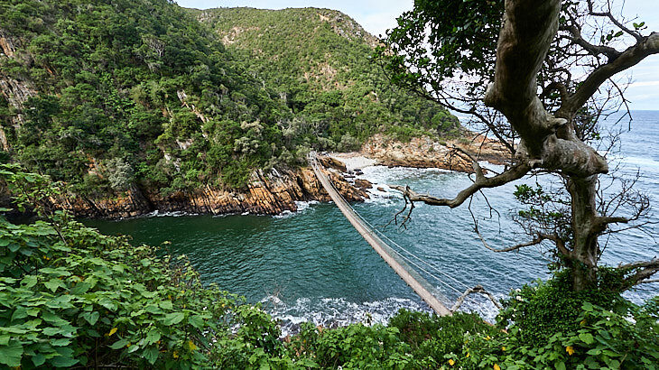 Storms River Mouth, Tsitsikamma, Garden Route, Tour, Hängebrücke